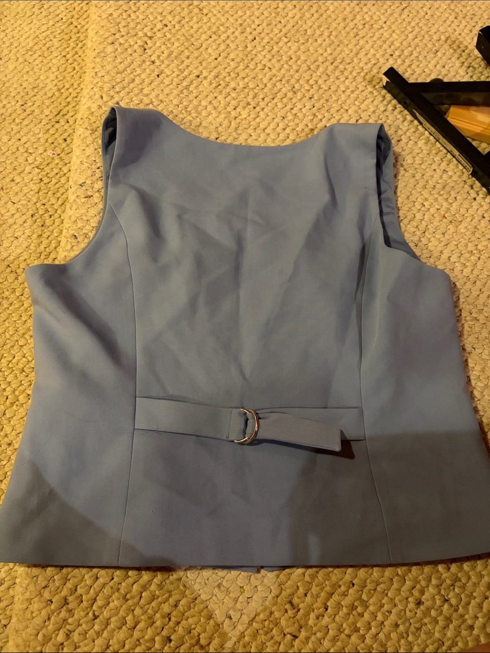 Abercrombie & Fitch periwinkle Blue Button Front vest - Picture 2 of 2